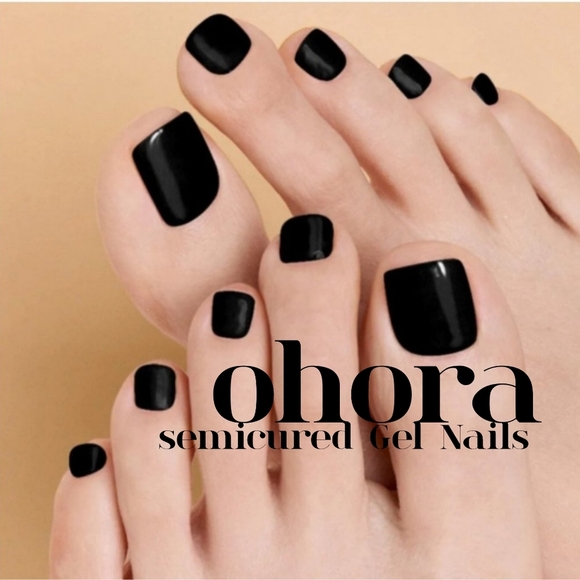 💅OHORA P BASIC NO.2 (BLACK) Semicure Gel Pedicure [NIB] 🖤🖤"SOLD OUT"🖤🖤 - Picture 1 of 8